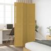 3 Piece Room Divider Brown Solid Paulownia Wood