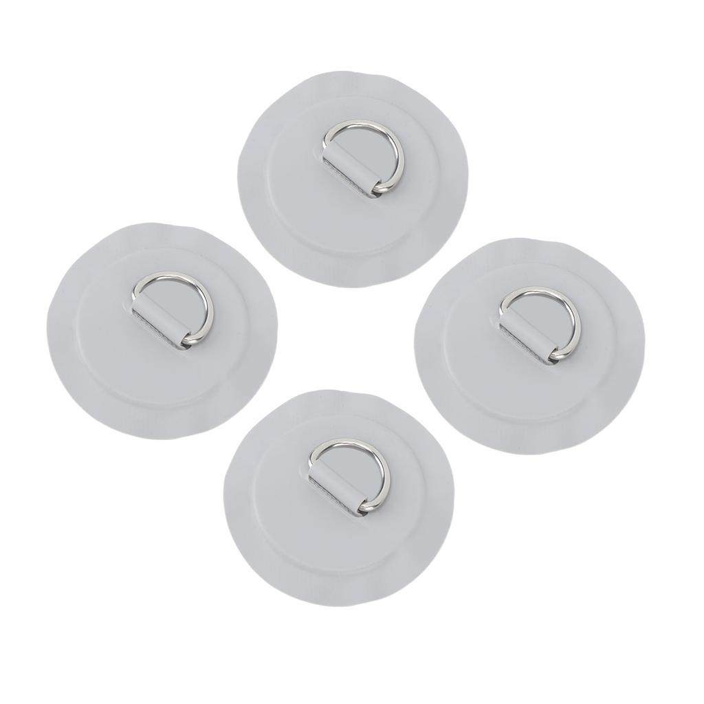D Ring Patch Round Lightweight D Ring PVC Patch for Inflatable Boat Surfboard Stand Up Paddleboard 4pcs Gray
