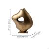 Large Decorative Vase for Living Room Metal Artistic Centerpiece Abstract Hollow