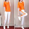 Single-piece/set: Sporty Casual Women's Summer New Trendy Brand Loose Slimming Korean Short-sleeve Pants Two-piece Set