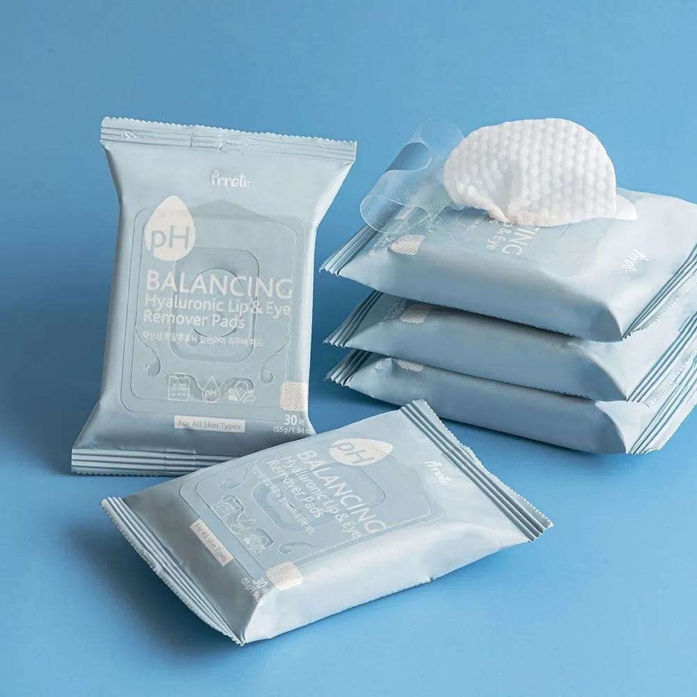 

[150 Pads] Mildly Acidic Hyaluronic Lip & Eye Remover Pads 30 Pads x 5 Packs