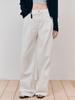 ETMON Pintuck Cotton Pants, White