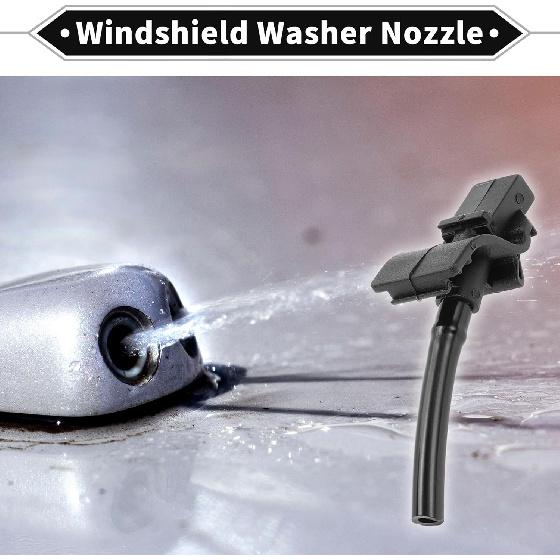 2 Pcs Windshield Washer Nozzle Compatible for Ford for Ranger 2014-2023, ABS Black Front Windshield Spray Nozzles Wiper Spray Washer Jet