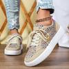 2026 Frühling Neu Leopardenmuster Retro Mode Freizeitschuhe Damen Sportschuhe Flacher Einstieg Bequem Vielseitig Klobige Sneaker