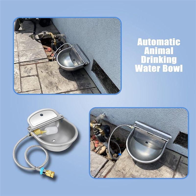 AEE4-Automatic Animal Drinking Water Bowl Livestock Farm Water Trough Dispenser Animal Utensils