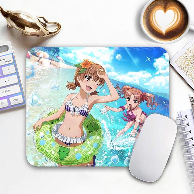 A Certain Magical I_Index Standard Anime Mouse Pad Edge Stitched Small Mousepad Gamer Travel MousePads Non-Slip Office Mousemat