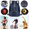Sports Backpack Drawstring Gym Bag Soccer Basketball Organizer with Separate Shoe Compartment Large Capacity Waterproof Design