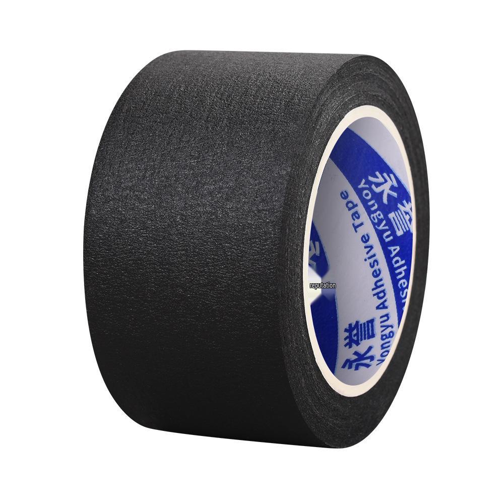 High-Tack Black Crepe Paper Tape for Children's Handmade Painting and Masking