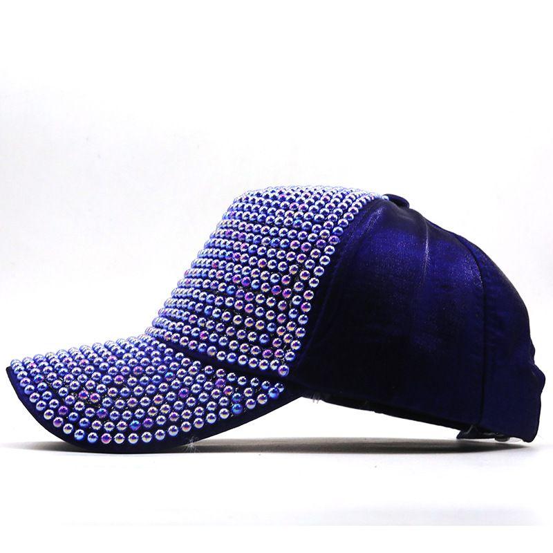 Silky Cotton Colorful Pearl Baseball Cap Pearl Duckbill Cap Sun Hat Parent-child Hat