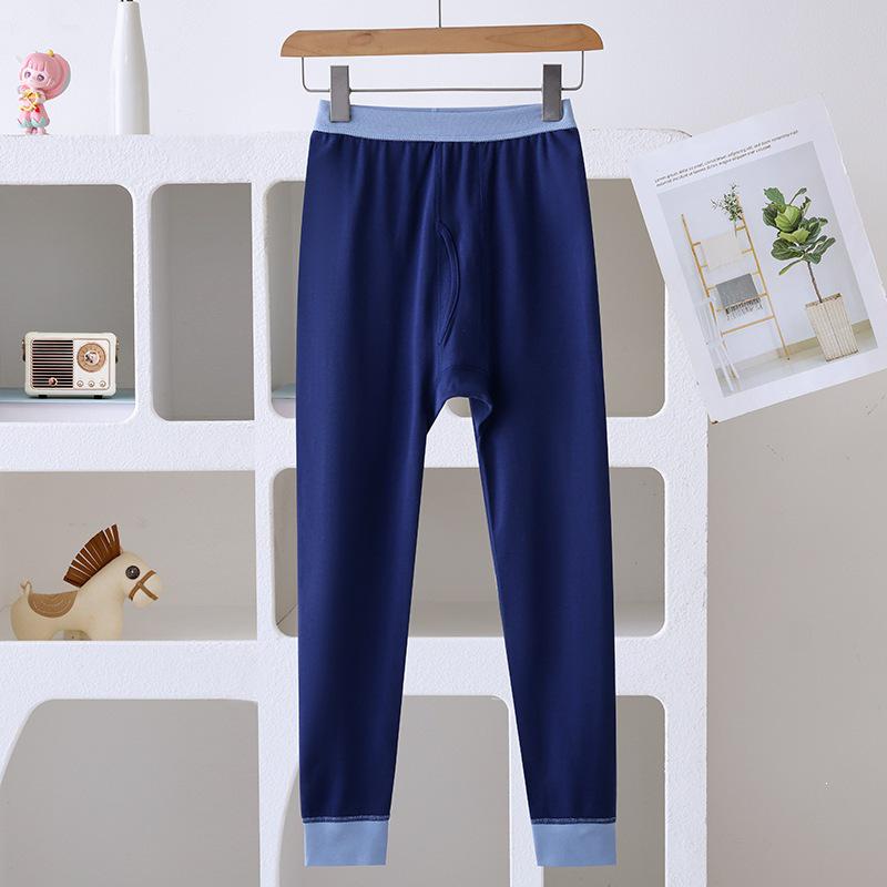 Kids' Warm Cotton Autumn Pants: Youth Base Layer Trousers for Boys - Middle & Large Children's Winter Pajama Pants