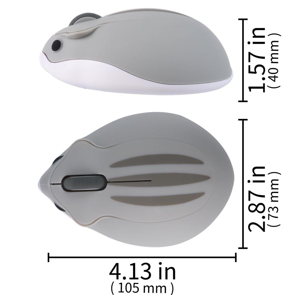 Wireless Mouse with a Moe Hamster Animal Dual Quiet USB Compatible with and MacBooks Appearance, Soundless, Modes, Operation, Receiver, Energy-Saving,