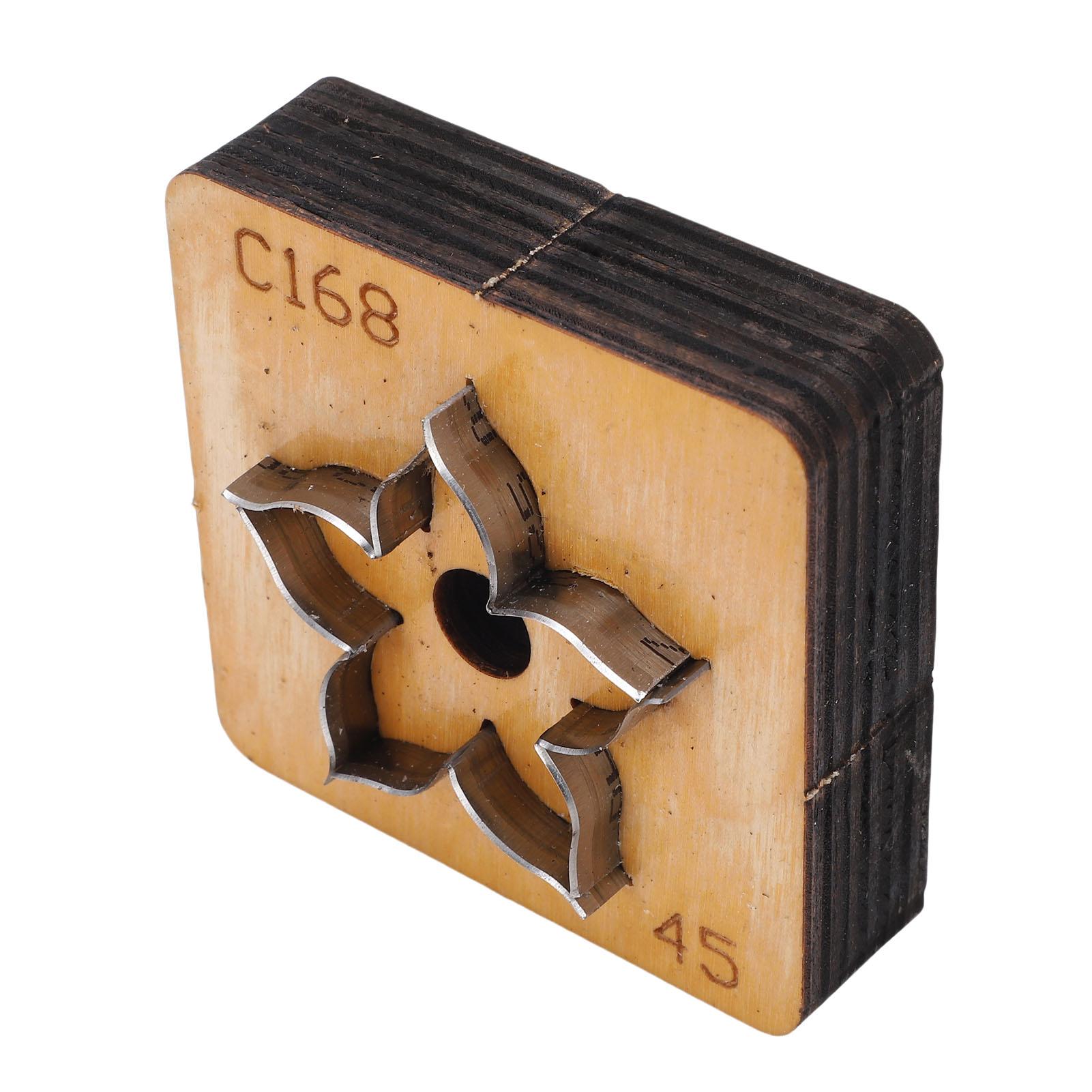 

Flower Leather Cutting Die Wooden Base Steel Blade Multifunctional Leather Die Cutter for Crafts Decors