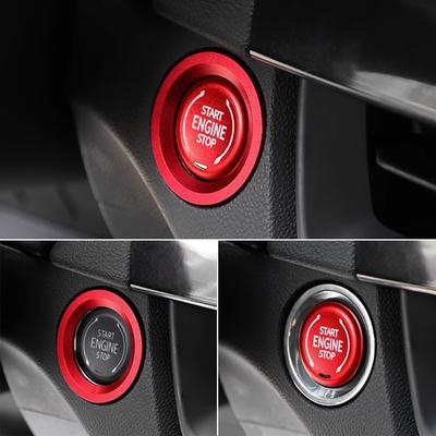 2 Stück Auto Start Zündung Motor Start Stopp Knopf Ring Abdeckung Zierleiste Aufkleber Für Cadillac XT4 XT6 CT4 CT5 Knopfschalter Zubehör