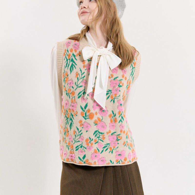 PINK PINEAPPLE WOOL BERET_GREY