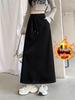 Women's High-Waist A-Line Pencil Skirt, Autumn/Winter 2025, Plush, Mid-Length Slit