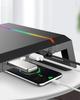 Monitor Stand with 4 USB Desktop PC Monitor Stand with Smartphone 8cm RGB PC Laptop Gaming 25kg Weight Capacity Ports, Stand, Stand, Drawer, Height,