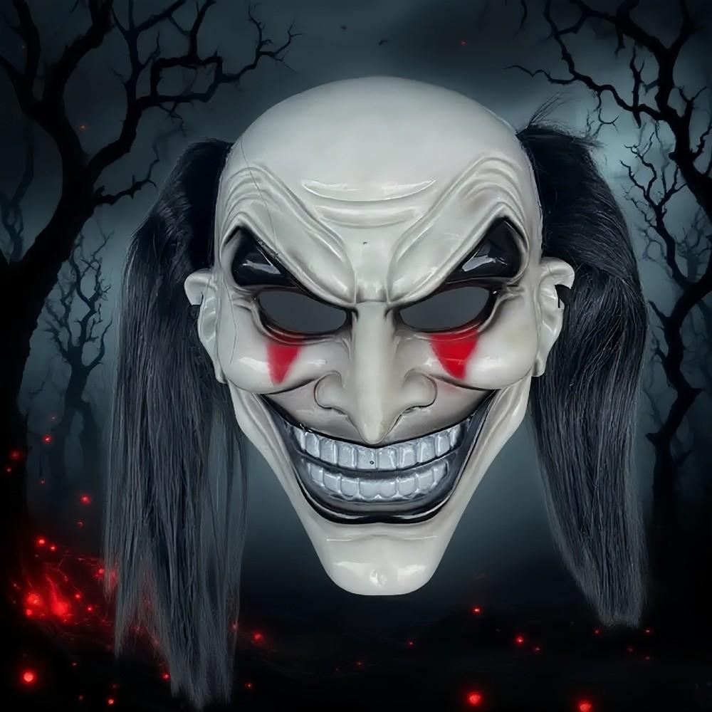 Realistic Halloween Joker Mask Smile Face Terrifying Cosplay Mask Full Face Mask Masquerade