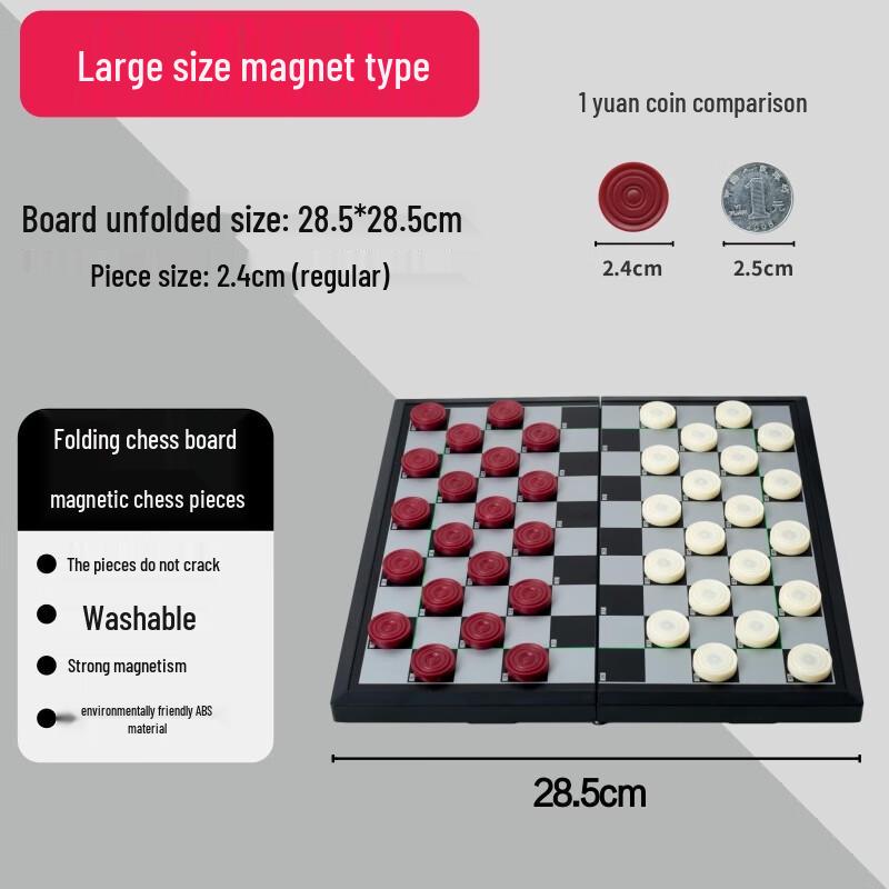 Brangdy Magnetic Foldable Chess & Checkers Set
