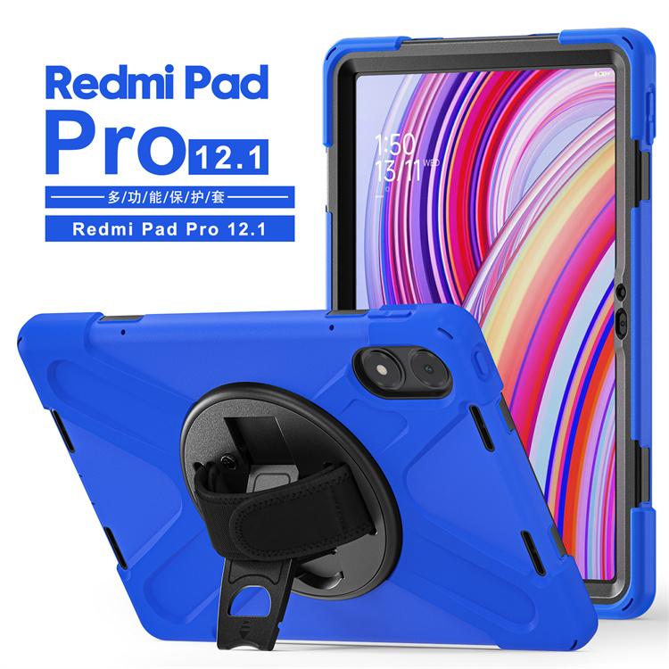 Shockproof 360 Rotation Stand Case Cover for Redmi Pad Pro 12.1 Inch Xiaomi Poco Pad 12.1 Inch with Strap Shoulder Strap