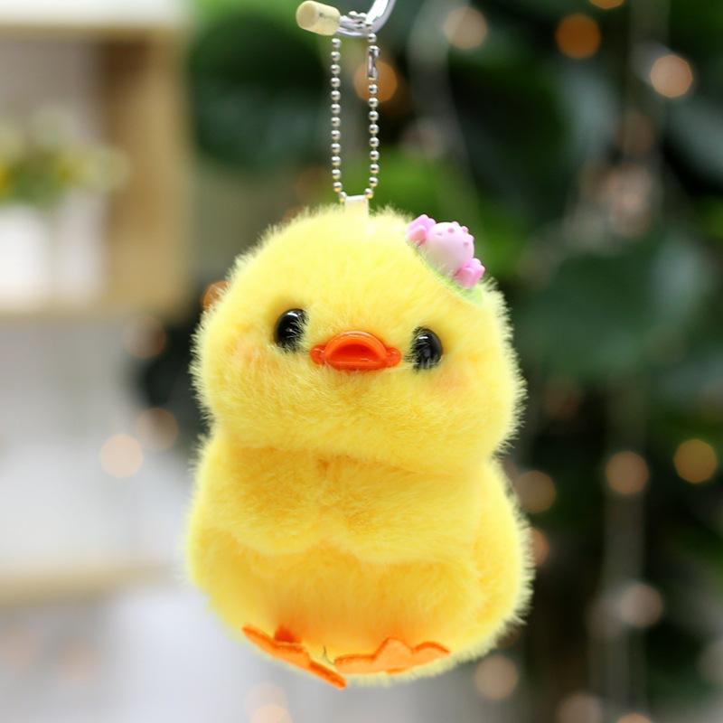 

Плюшевый брелок Маленький желтый утенок , креативный кулон Маленький желтый утенок из искусственного меха норки, аксессуары 13cm