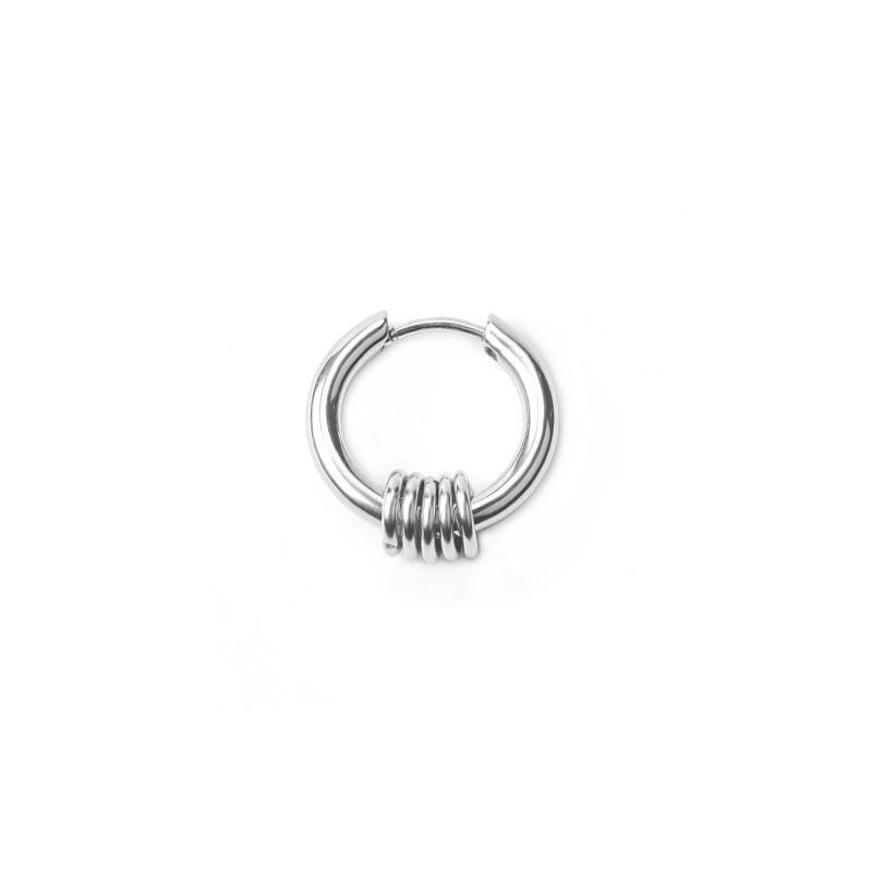 Trendy Hip-Hop Punk Stainless Steel Men's Ear Clip Earrings