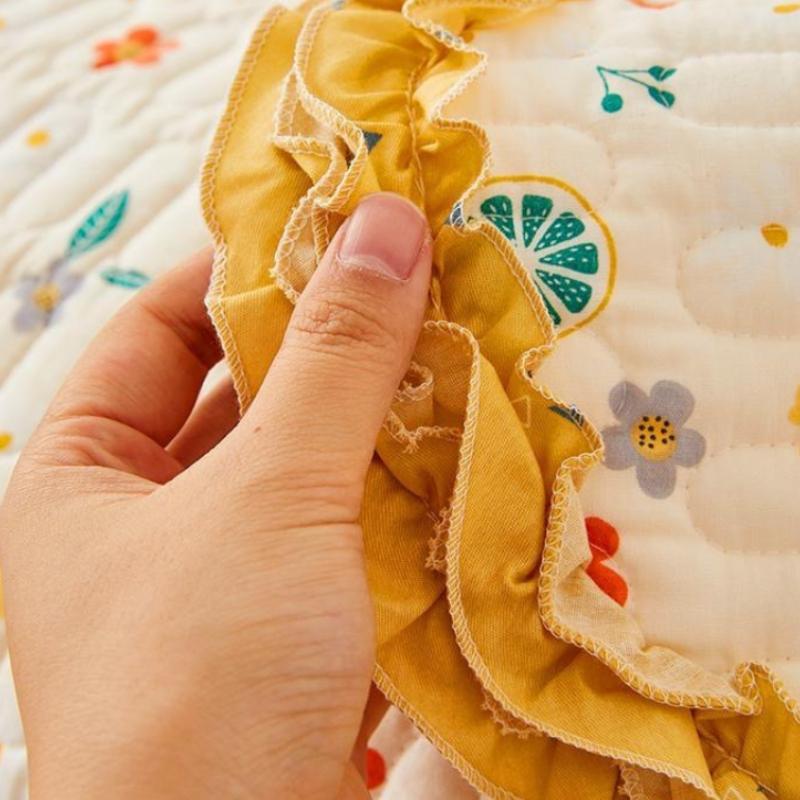 Korean Style Floral Sofa Cushion Sofa Cover Slip Resistant Slipcover Seat Sofa Towel Dust Cover Towel Couches for Living Room