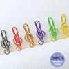 20-Piece Set of Random Color Musical Note-Shaped Paper Clips, Bookmark Musical Note Paper Clips, Cartoon Test Paper Clips