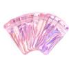 50Pcs 4 Styles Laser Packaging Bag Flat Cosmetic Bag Holographic Mini Bags