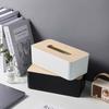 1Pc Luxurious Bamboo Rectangular Tissue Box Cover - Waterproof, Elegant Holder For Disposable Paper Facial Tissues