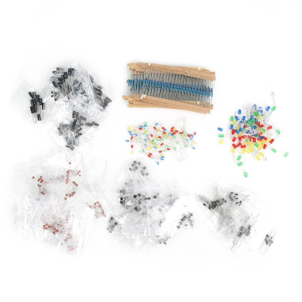 

1565PCS Electronic Component Assorted Kit Capacitor LED Diode Transistor 14W Resistor