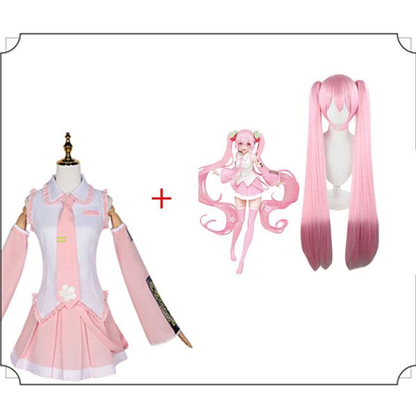 Anime Miku Cosplay Full Set Silver-Grey Patent Leather Fabric Costume Headwear Suit Outfit Jk Uniform Cosplay Halloween