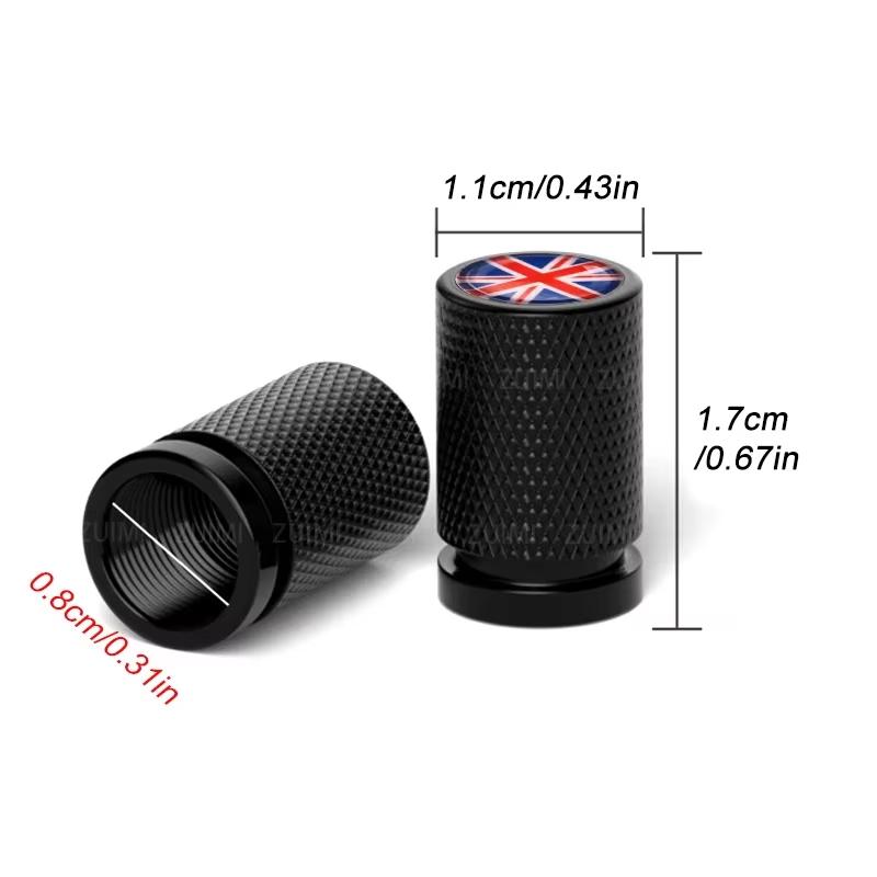 4Pcs New Metal Car Wheel Tire Stem Air Valve Caps Covers For MINI COOPER S JCW F56 F55 F60 R55 R56 R60 Exterior Auto Accessories