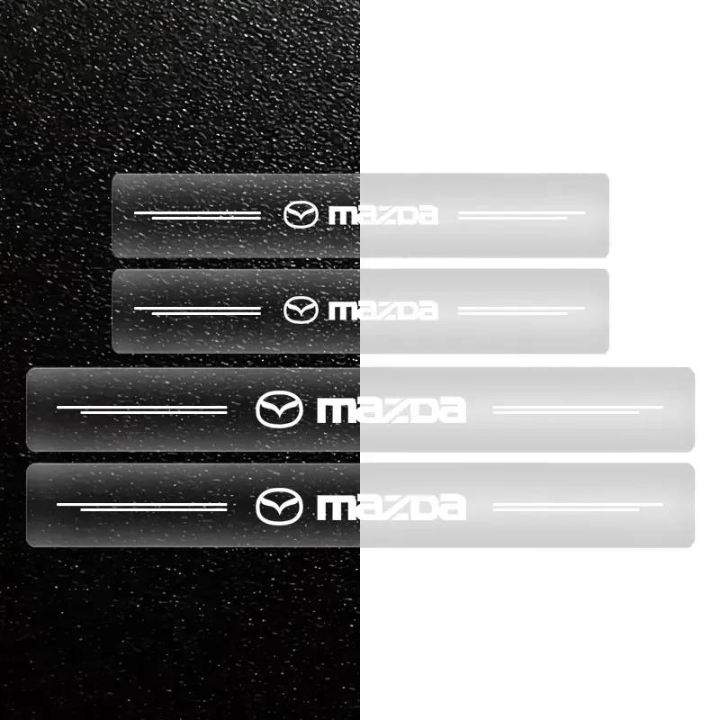 4PCS Transparent Car Door Sill Protector Sticker For Mazda CX-5 CX-30 Mazda 3 Mazda 6 CX-50 CX-60 CX-8 CX-9 Exterior Decor FF16 l1