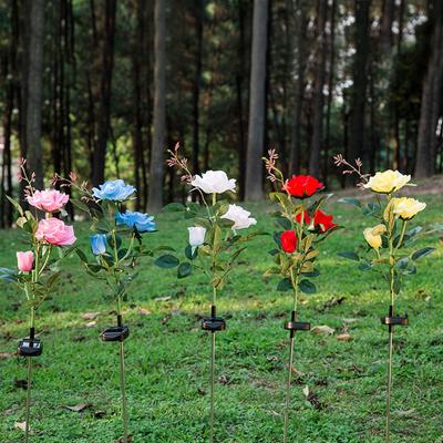 Lumière Rose de Jardin Solaire, Lumières de Fleurs de Jardin Solaires,