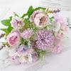1PC Fleurs Artificielles Hortensia en Soie Pas Cher Décorations de Noël pour Maison Jardin Fête Mariage Accessoires de Mariée Pivoine Artificielle