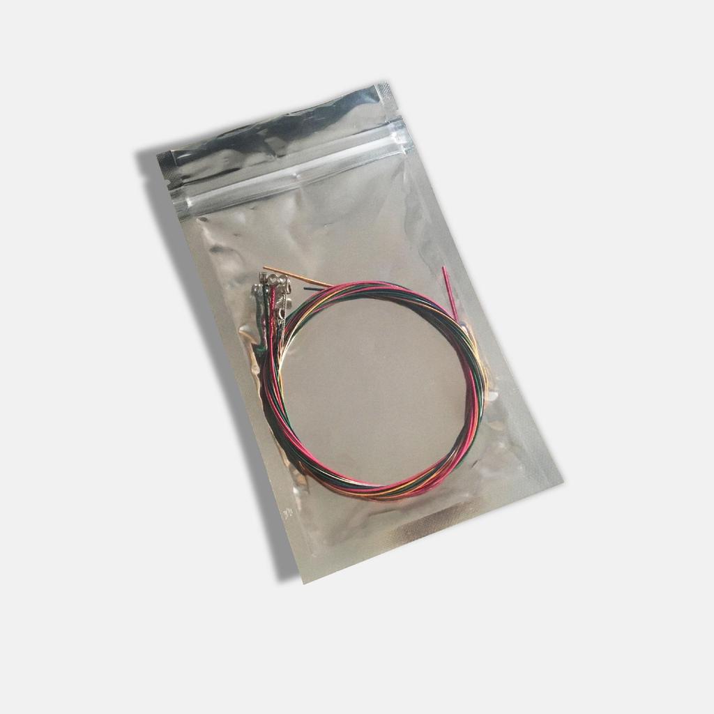 Set of 6 Color-Coded Folk Guitar Strings for Acoustic Guitar
