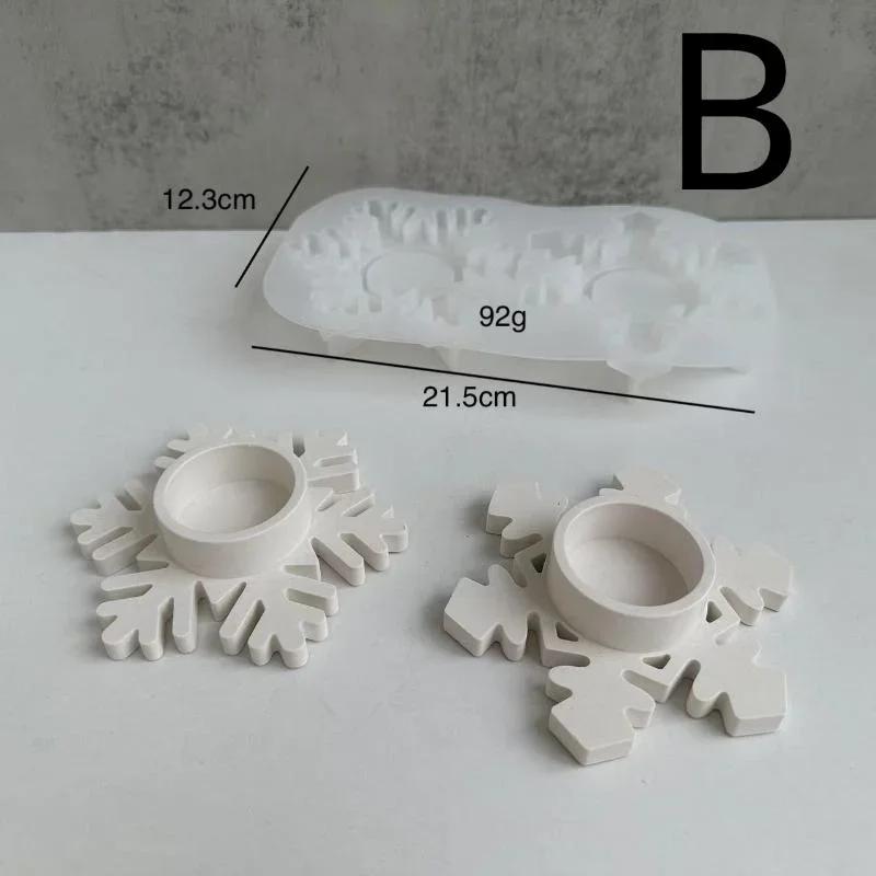 

Ароматерапевтическая свеча Гипсовая форма для хранения Креативная DIY Кристальная Рождественская Снежинка Форма для ювелирных изделий Конфетница Украшение для дома и стола B