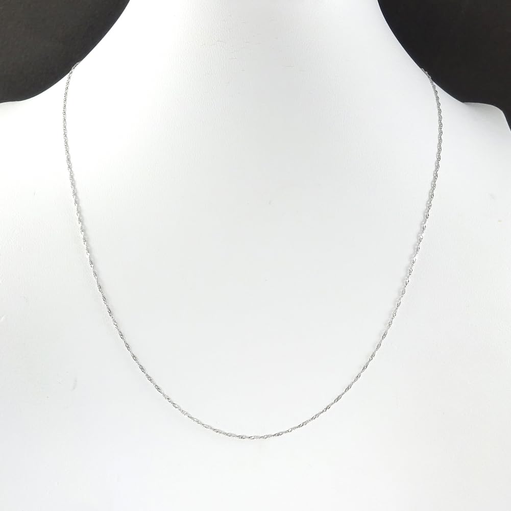 And My Jewelry Pt850 Platinum Chain Necklace 50cm Long Neck Chain [Your Box] - Screw-Type [Gift Wrapped]