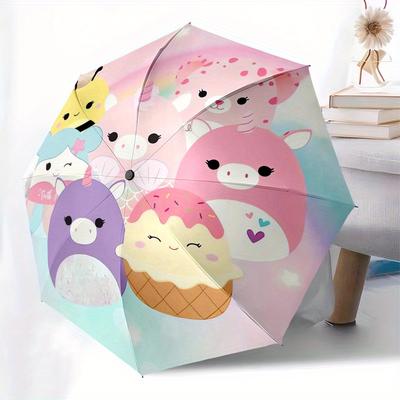 1pc Cute Creatures Themed High-quality Umbrella,Automatic Opening and Closing Umbrella,Multi-functional Umbrella G0811376