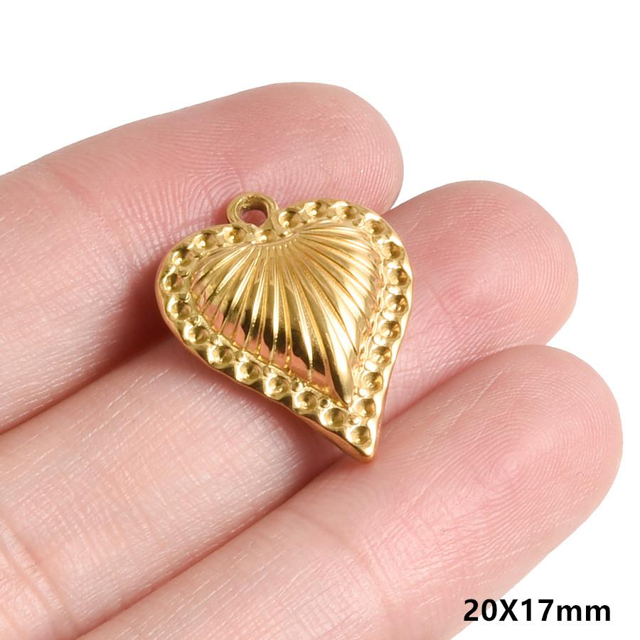5pcs/Lot Gold Color PVD Stainless Steel Sacred Heart Pendants For Jewelry Making Supplies Sun Love Charm DIY Necklace Bracelets
