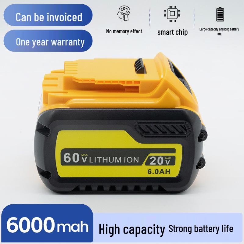 Совместимая батарея 6.0A для инструментов DeWalt 20V-60V