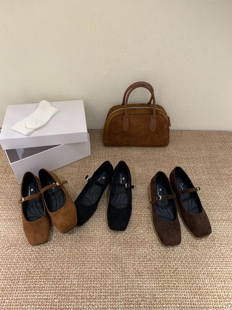 French Retro Mary Jane Shoes Women's Autumn Models with Flat Bottom Square Head Single Shoes Inner Height Increase with Skirt Women's Shoes