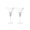 Luxury Crystal Wine Glasses Set - Diamond-Trimmed Gold Rim Stemware for Champagne, Cocktails & Elegant Home Bar Decor