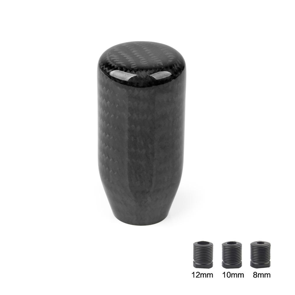 Racing Carbon Fiber Gear Shift Knob Universal Automotive Manual Shifter Stick Head Oval Shape Style Car Interior Upgrade