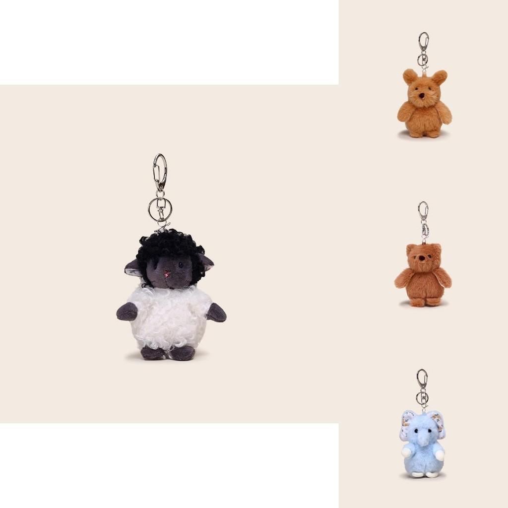 Otter Penguin Sheep Bear Plush Keyring Featuring Cute Cartoon Animals For Backpack Accessories