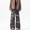 American High Street Vintage Workwear Wide-Leg Jeans Unisex Summer New Loose Straight-Leg Drapey Pants