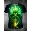 Yazlık Erkek 3D Baskılı Bisiklet Yaka Tişört Moda Çok Yönlü Nefes Alabilir Trend Günlük