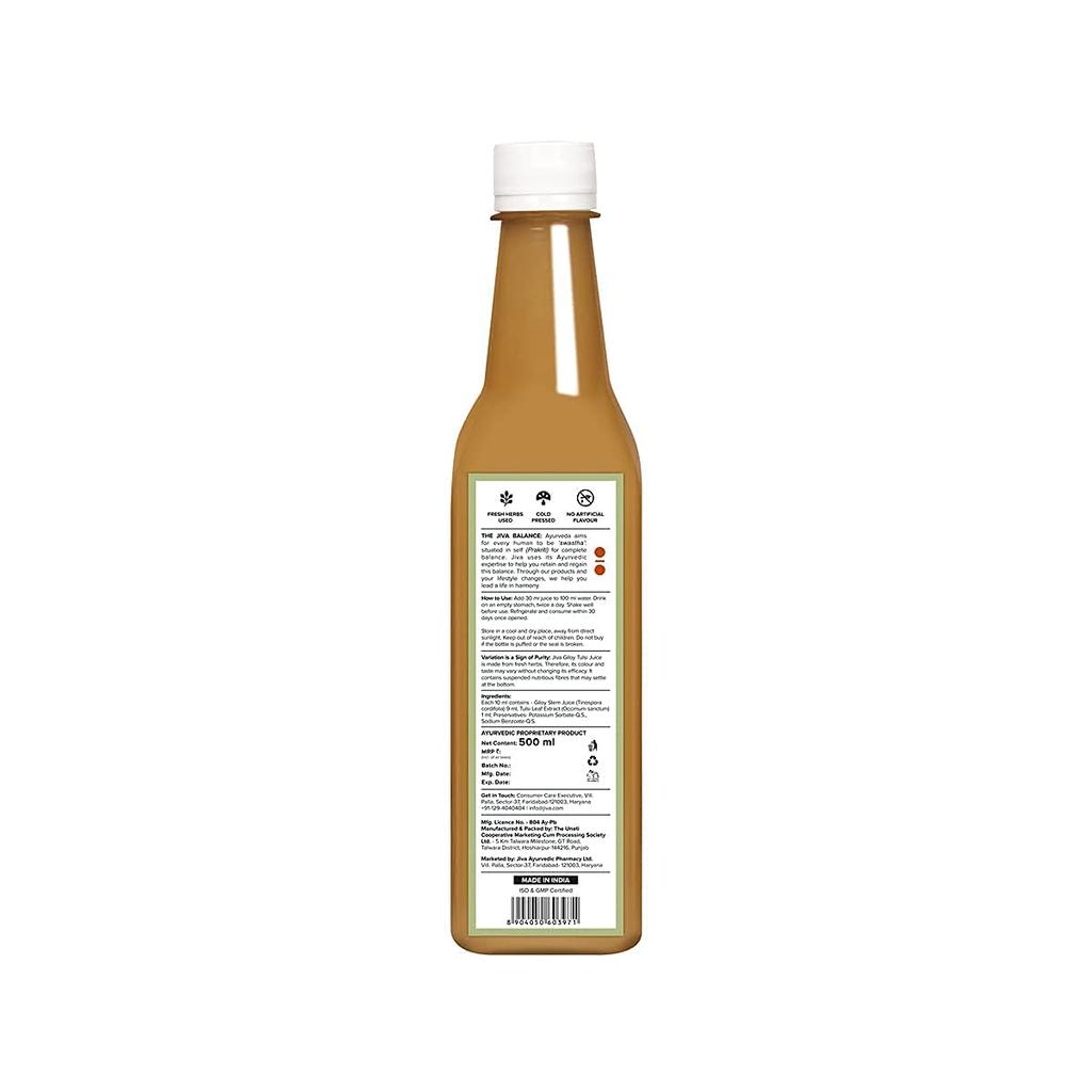 Jiva Natural Giloy Tulsi Saft 1 L Packung à 1 Stück | Immunitätsstärker, Ausdauerunterstützung, Rein Ayurvedic, Ohne Zuckerzusatz