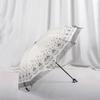 Lace Sand Ten New Edge Bone Double Sun Umbrella Thickened Vinyl Parasol Weather Rain Folding Umbrella Women