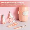 HOLIDYOYO Baby Nail Clipper Set, Pink, Compact and Lightweight, Made of ABS Stainless Steel, Anti-Cut Design, for Children's Nail Clippers, Nose and E